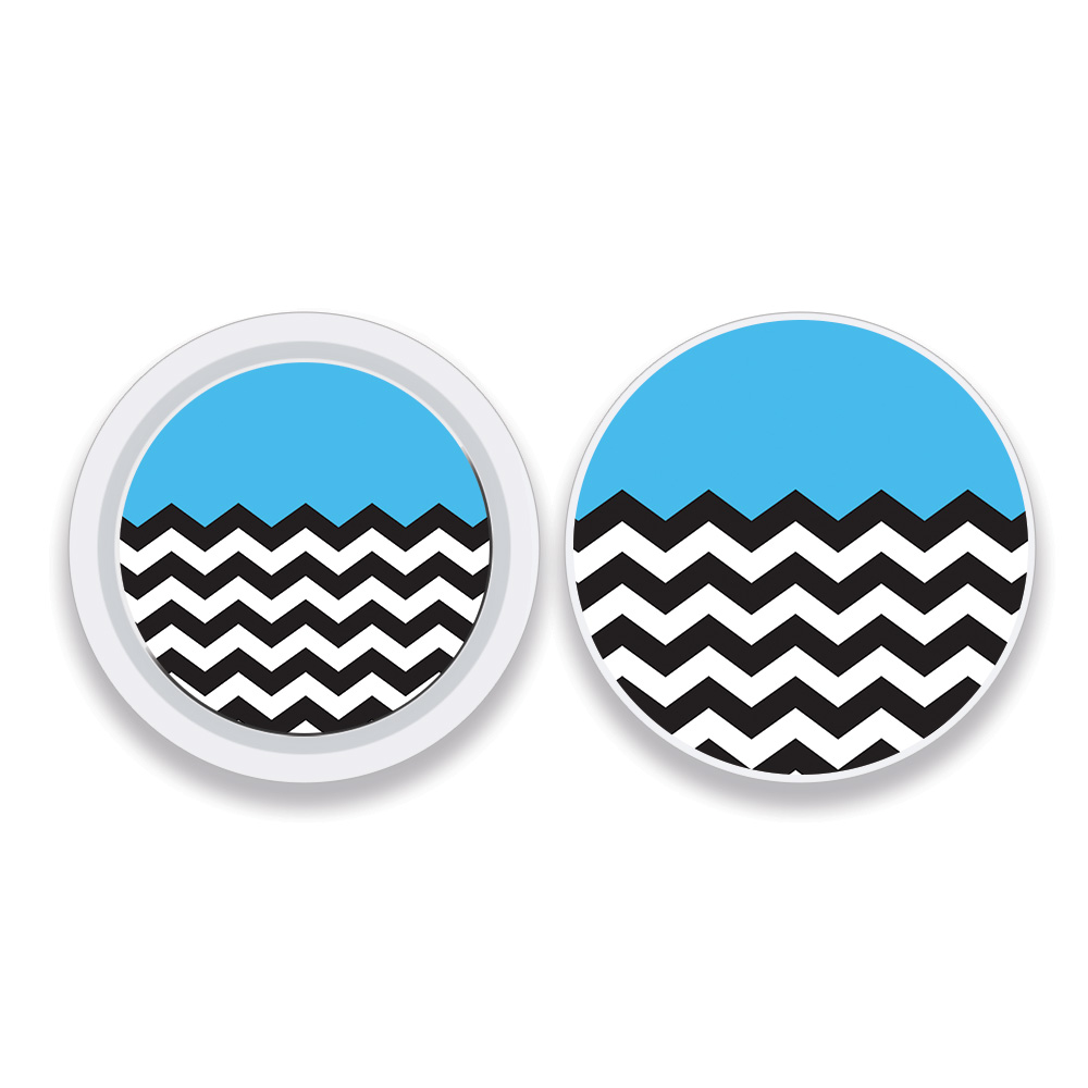 Picture of MightySkins APATAG-Baby Blue Chevron Skin Compatible with Apple AirTag Original 4 Pack of Skins - Baby Blue Chevron