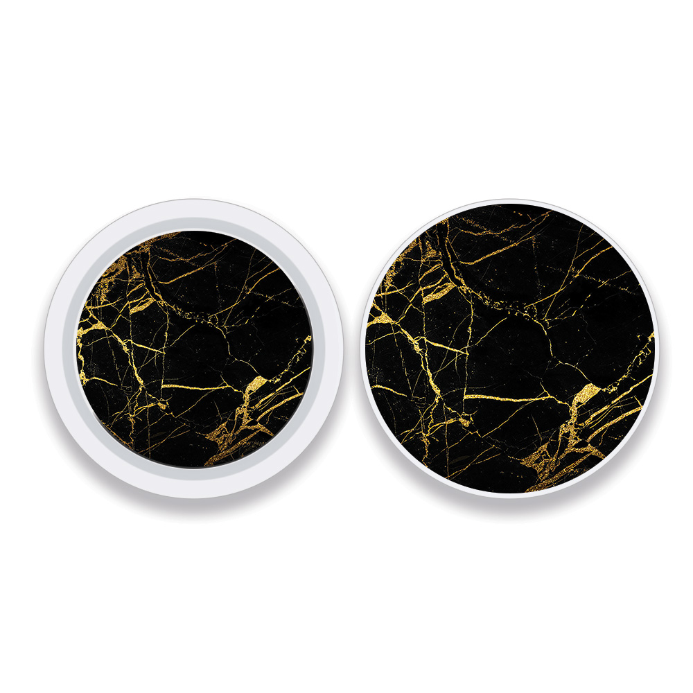 Picture of MightySkins APATAG-Black Gold Marble Skin Compatible with Apple AirTag Original 4 Pack of Skins - Black Gold Marble