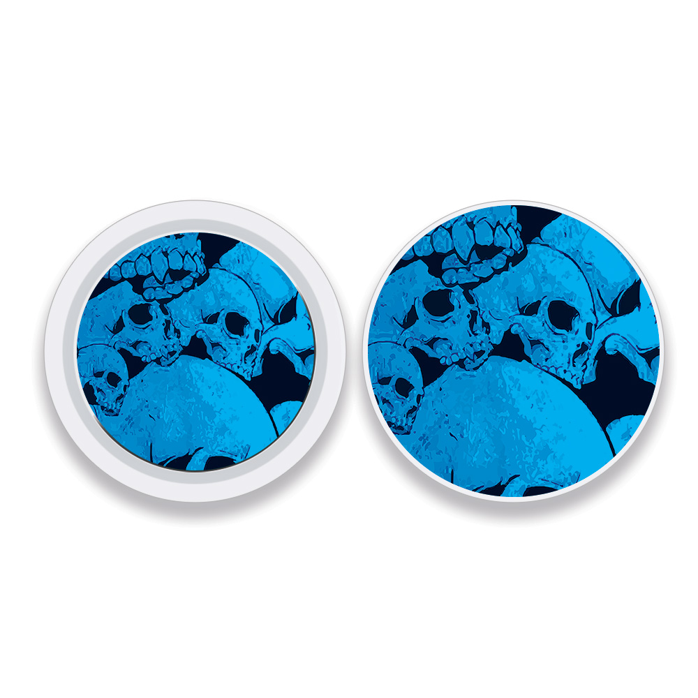 Picture of MightySkins APATAG-Blue Skulls Skin Compatible with Apple AirTag Original 4 Pack of Skins - Blue Skulls