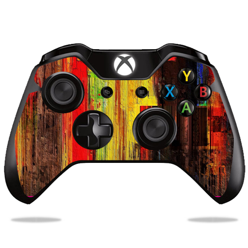 MIXBONCO-Painted Wood Skin Decal Wrap for Microsoft Xbox One & One S Controller - Painted Wood -  MightySkins