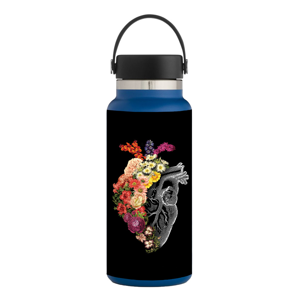Picture of MightySkins HFWI32-Spring Heart Skin for Hydro Flask 32 oz Wide Mouth - Spring Heart