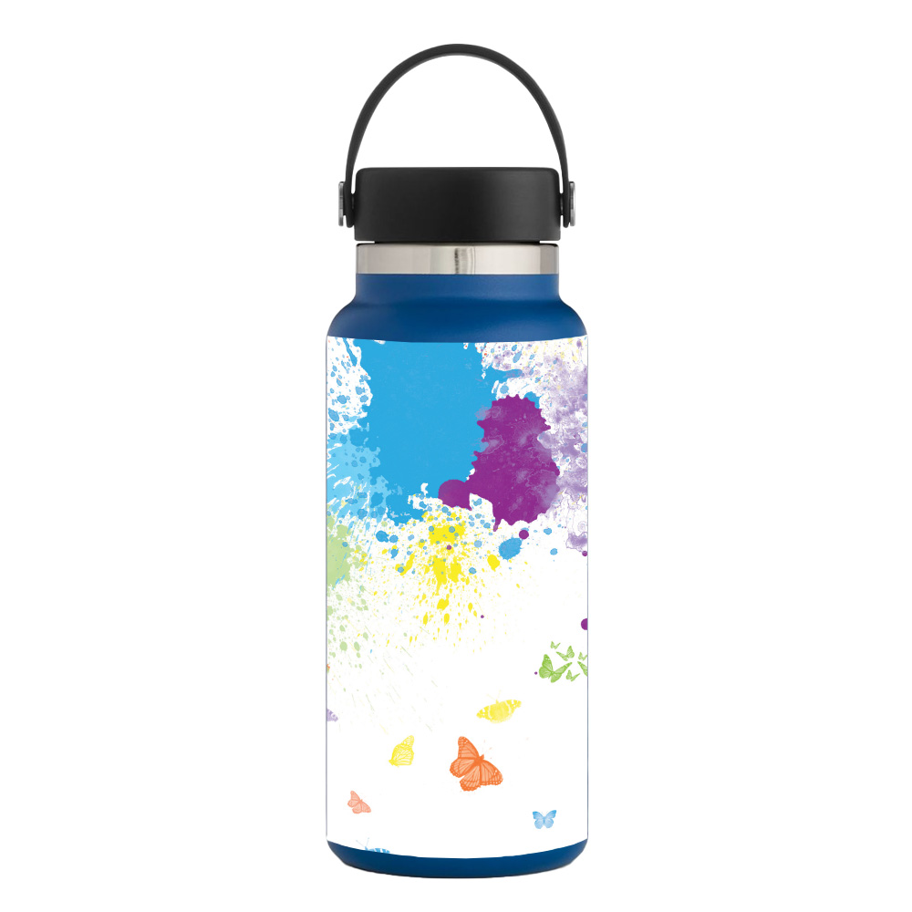 Picture of MightySkins HFWI32-Splash Of Color Skin for Hydro Flask 32 oz Wide Mouth - Splash of Color