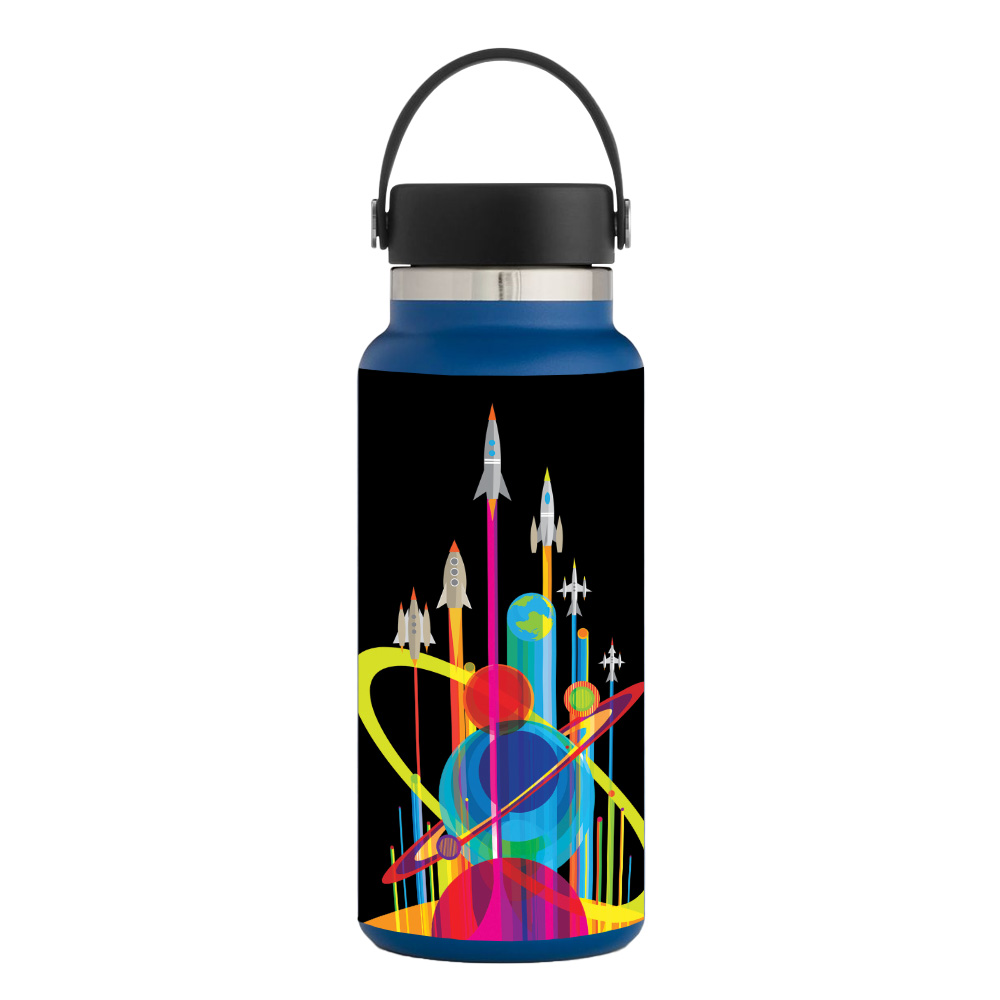 Picture of MightySkins HFWI32-Space Poster Skin for Hydro Flask 32 oz Wide Mouth - Space Poster
