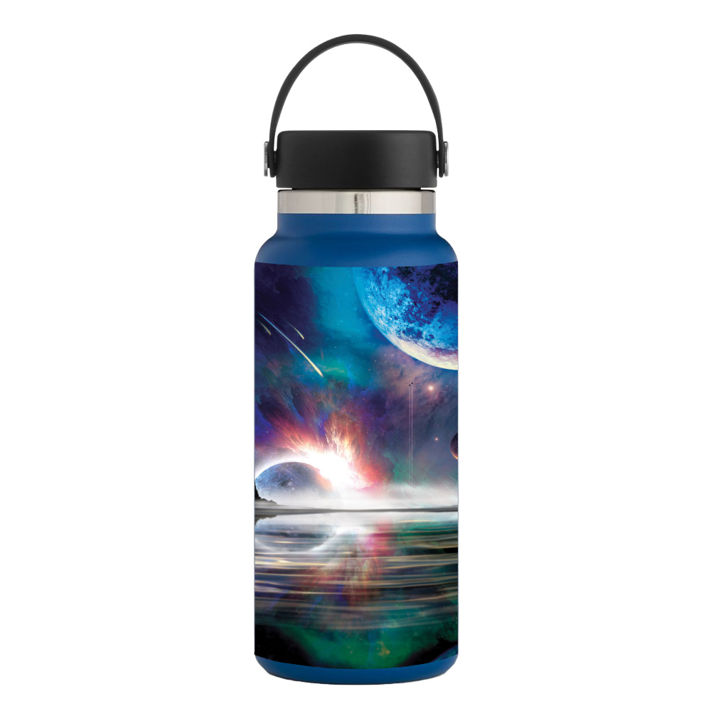 Picture of MightySkins HFWI32-Space Horizon Skin for Hydro Flask 32 oz Wide Mouth - Space Horizon