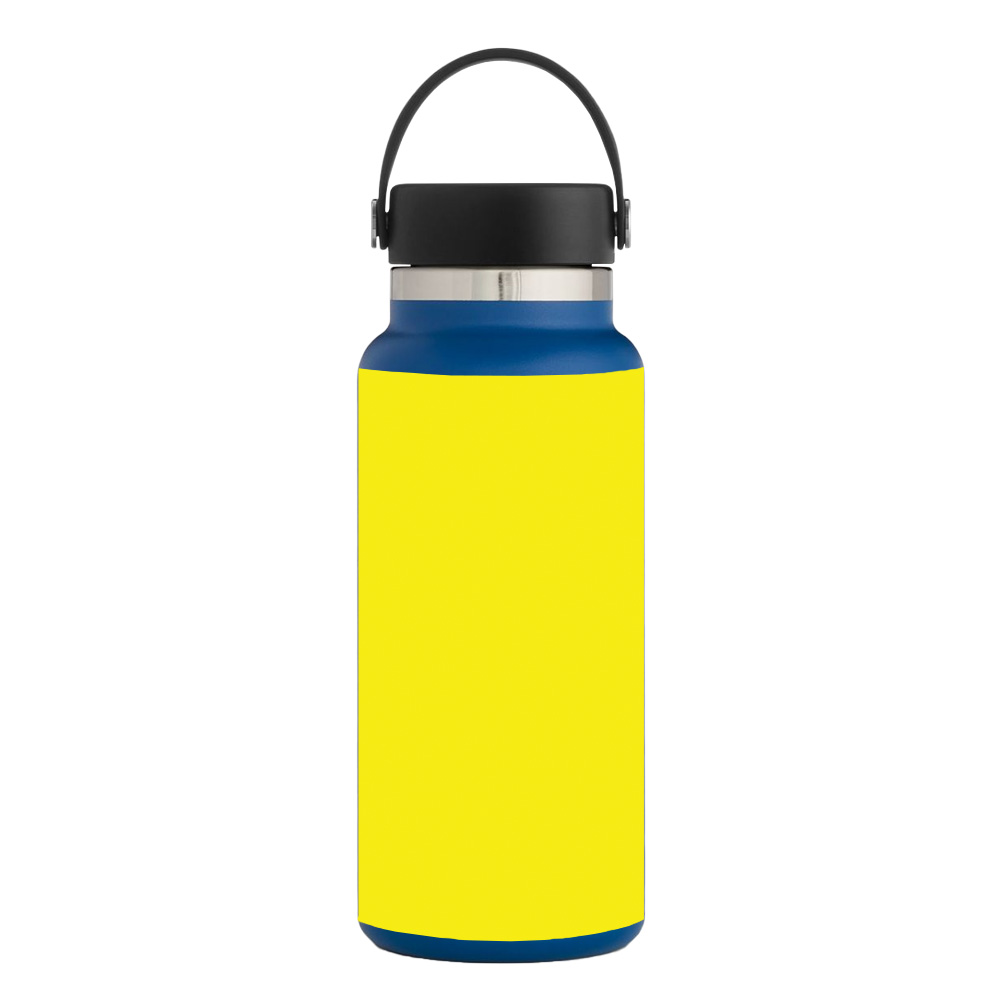 Picture of MightySkins HFWI32-Solid Yellow Skin for Hydro Flask 32 oz Wide Mouth - Solid Yellow