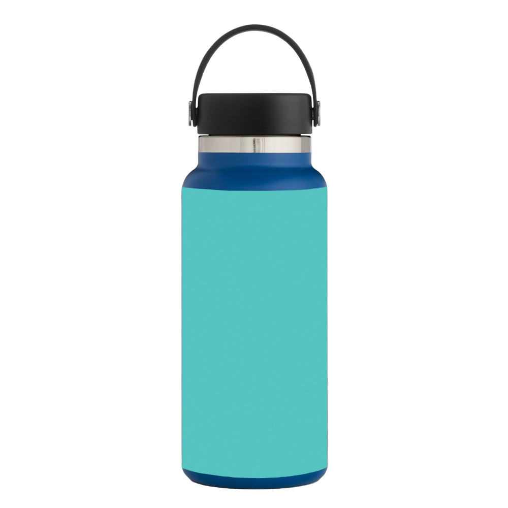 Picture of MightySkins HFWI32-Solid Turquoise Skin for Hydro Flask 32 oz Wide Mouth - Solid Turquoise
