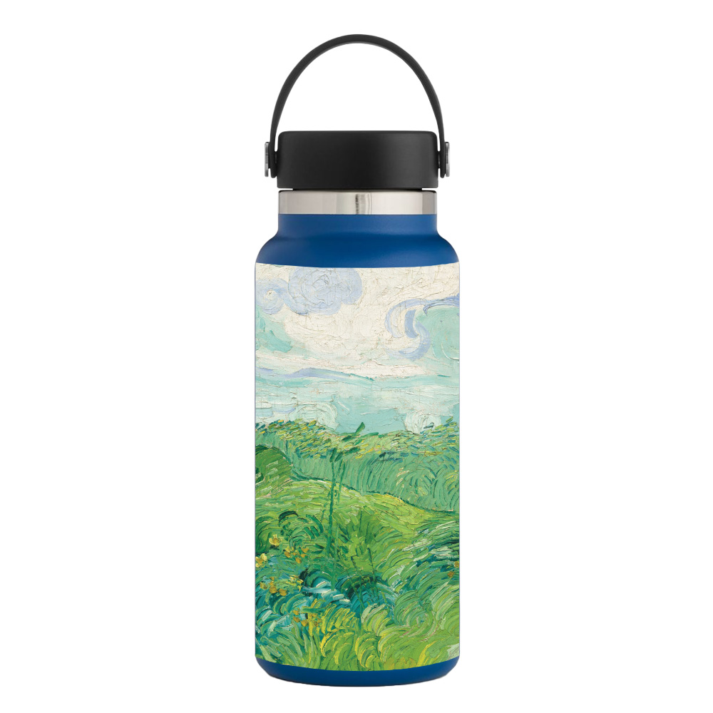 Picture of MightySkins HFWI32-Green Wheat Fields Skin for Hydro Flask 32 oz Wide Mouth - Green Wheat Fields