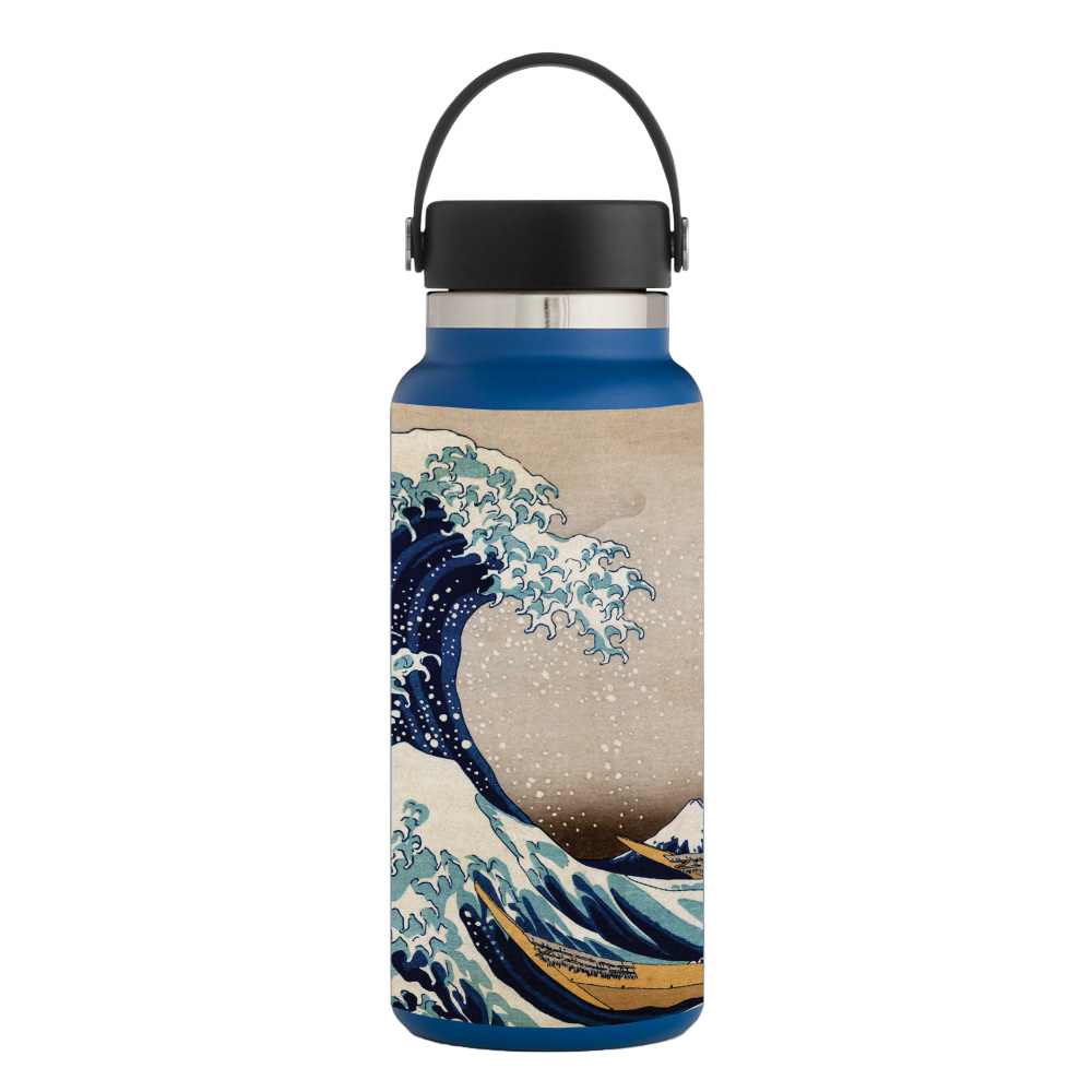 Picture of MightySkins HFWI32-Great Wave Of Kanagawa Skin for Hydro Flask 32 oz Wide Mouth - Great Wave of Kanagawa