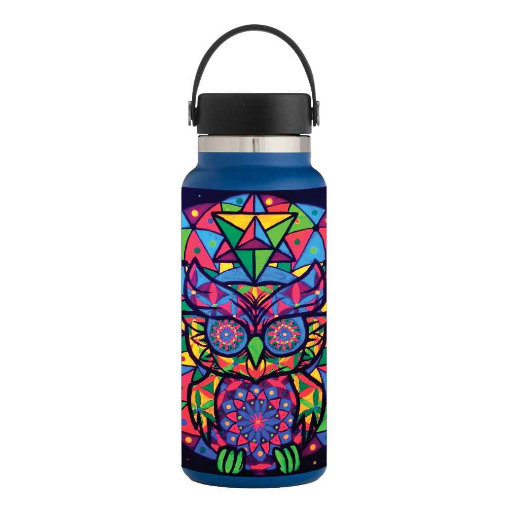 Picture of MightySkins HFWI32-Goodnight Owl Skin for Hydro Flask 32 oz Wide Mouth - Goodnight Owl