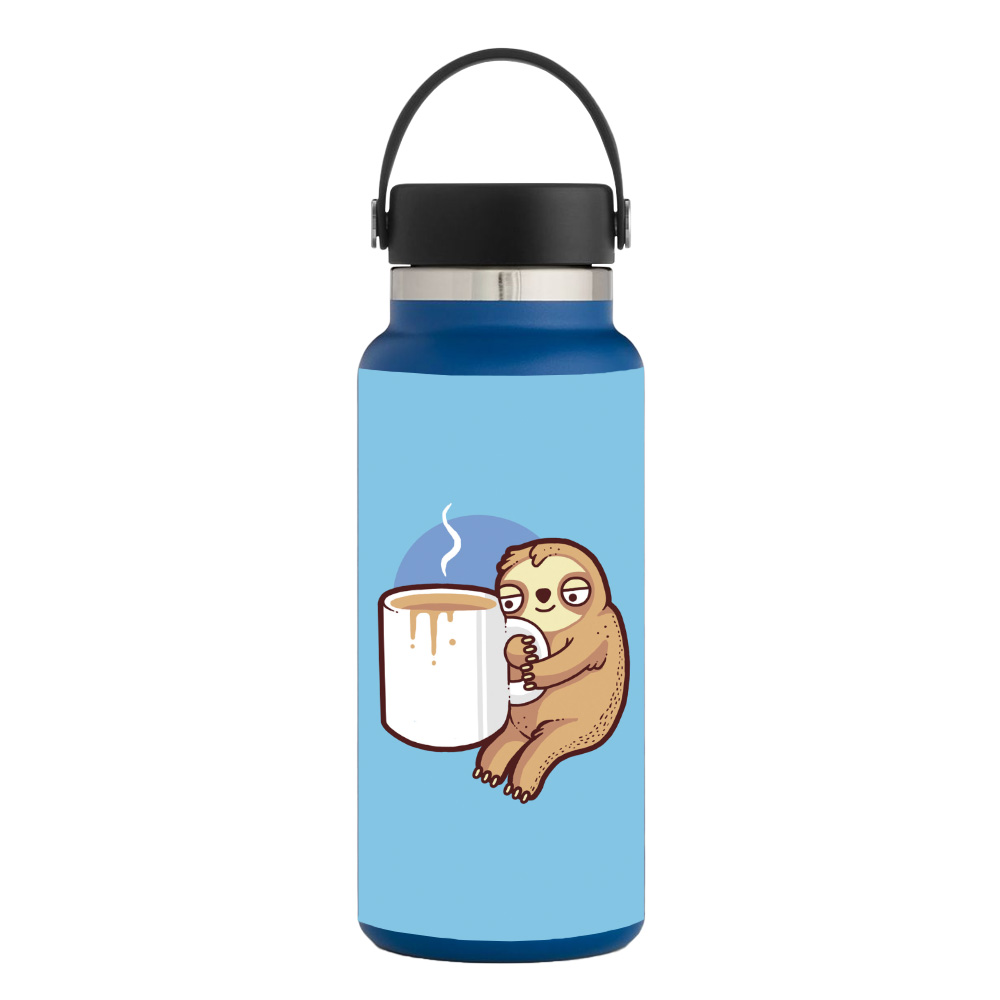 Picture of MightySkins HFWI32-Good Morning Sloth Skin for Hydro Flask 32 oz Wide Mouth - Good Morning Sloth