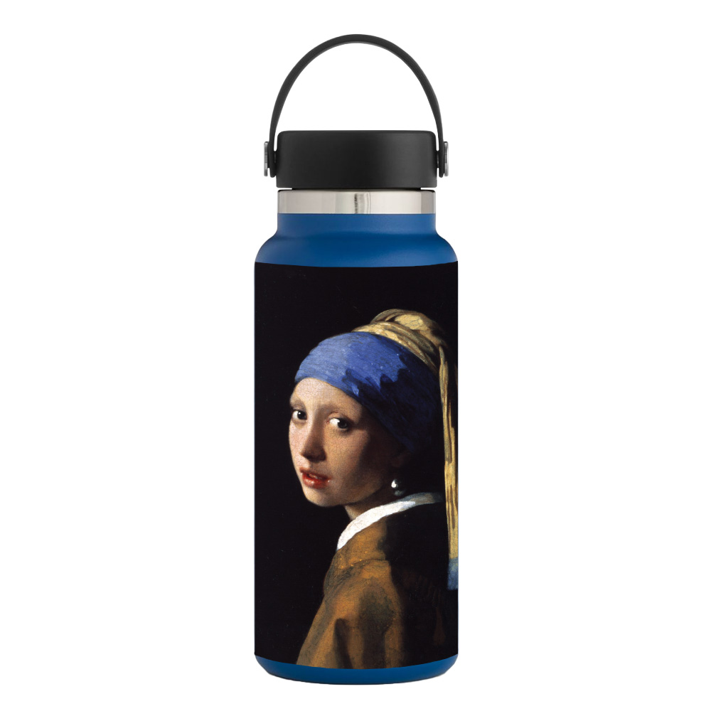 Picture of MightySkins HFWI32-Girl With Pearl Earring Skin for Hydro Flask 32 oz Wide Mouth - Girl with Pearl Earring