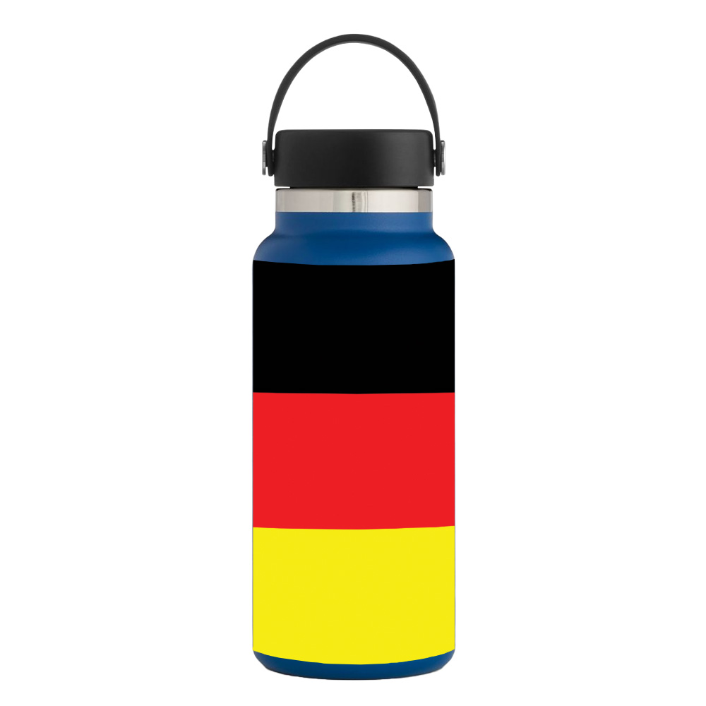 Picture of MightySkins HFWI32-German Flag Skin for Hydro Flask 32 oz Wide Mouth - German Flag
