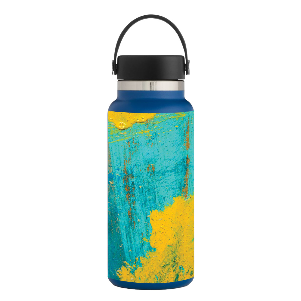 Picture of MightySkins HFWI32-Acrylic Blue Skin for Hydro Flask 32 oz Wide Mouth - Acrylic Blue
