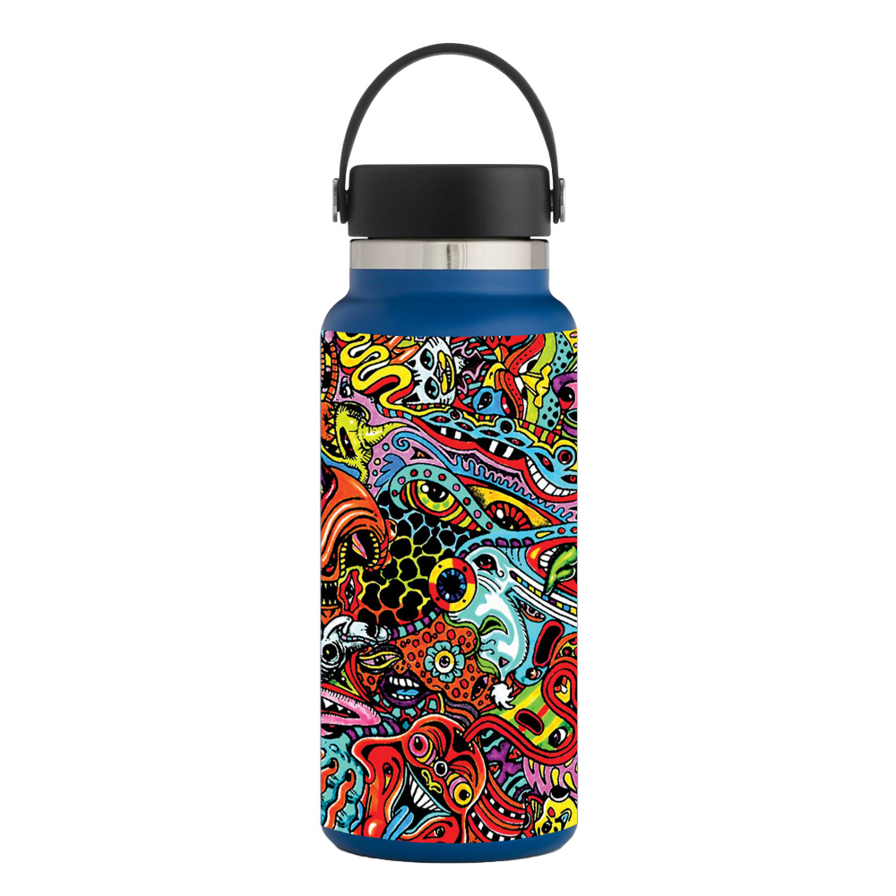 Picture of MightySkins HFWI32-Acid Trippy Skin for Hydro Flask 32 oz Wide Mouth - Acid Trippy