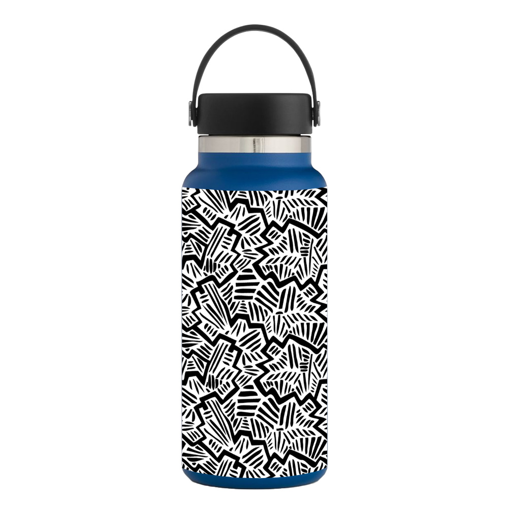 Picture of MightySkins HFWI32-Abstract Black Skin for Hydro Flask 32 oz Wide Mouth - Abstract Black