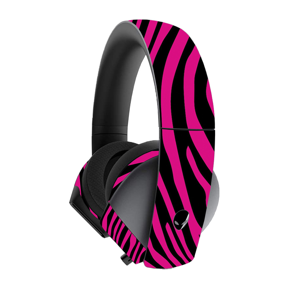 ALW71GH-Pink Zebra Skin for Alienware 7.1 Gaming Headset - Pink Zebra -  MightySkins