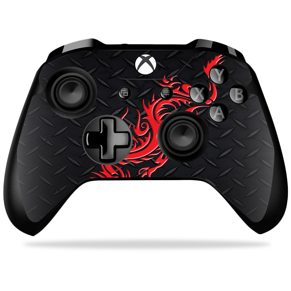 MIXBONXCO-Red Dragon Skin Decal Wrap for Microsoft Xbox One X Controller Sticker - Red Dragon -  MightySkins