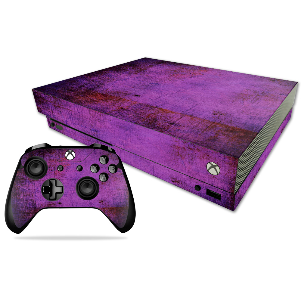 MIXBONXCMB-Purple Sky Skin Decal Wrap for Microsoft Xbox One X Combo Sticker - Purple Sky -  MightySkins