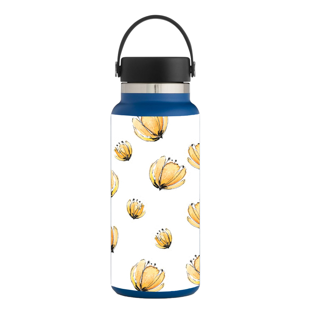 Picture of MightySkins HFWI32-Yellow Poppy Skin for Hydro Flask 32 oz Wide Mouth - Yellow Poppy