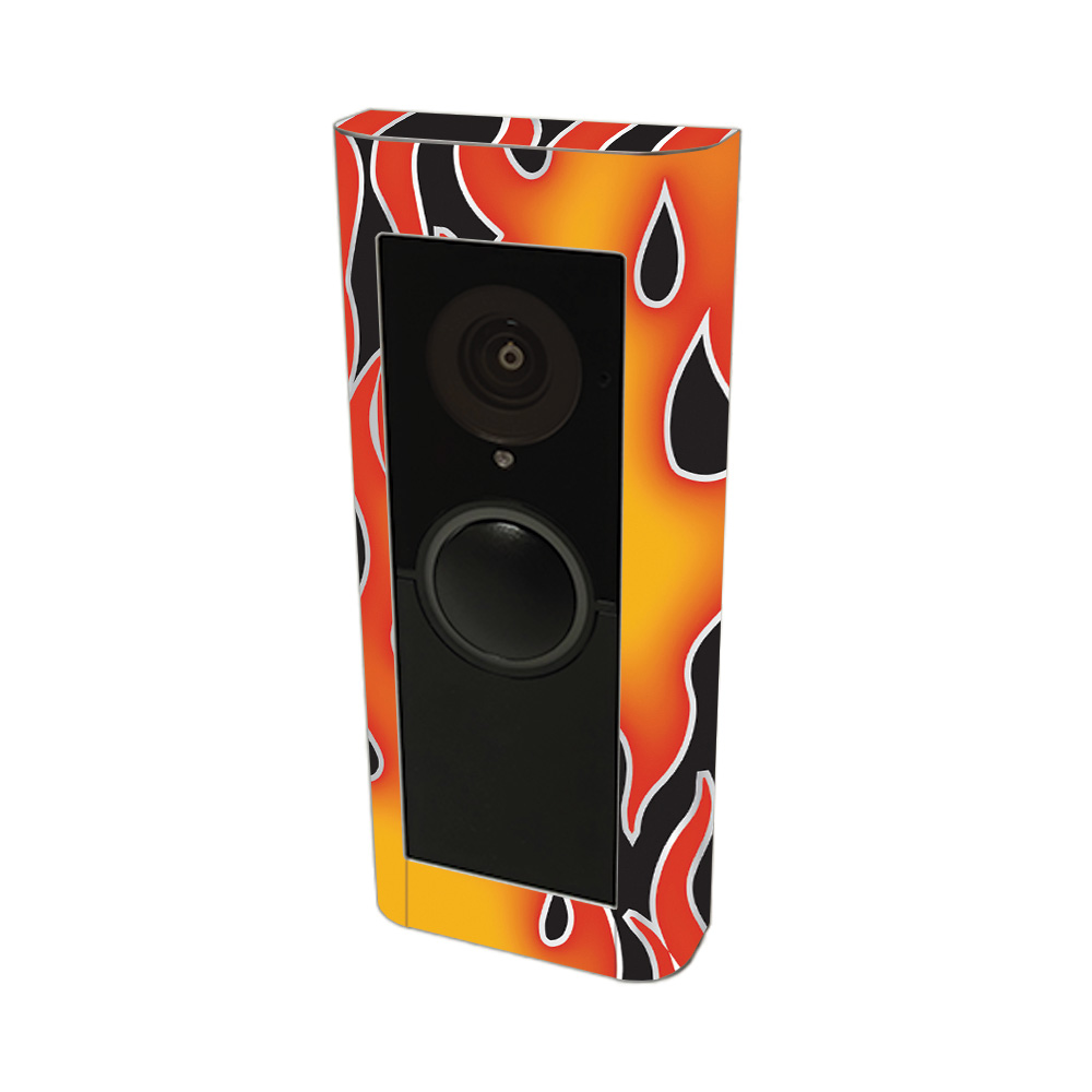 RIVDPR2-Hot Flames Skin Compatible with Ring Video Doorbell Pro 2 - Hot Flames -  MightySkins