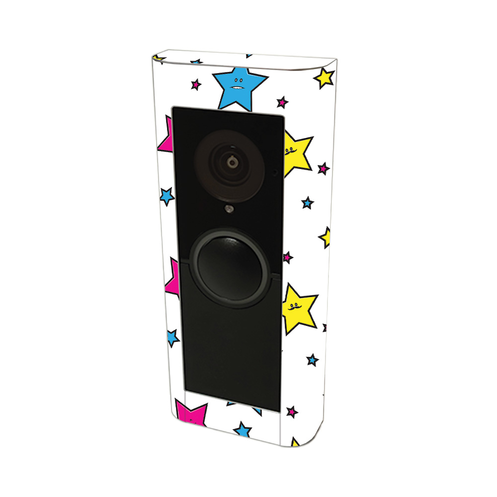 RIVDPR2-Smiley Stars Skin Compatible with Ring Video Doorbell Pro 2 - Smiley Stars -  MightySkins