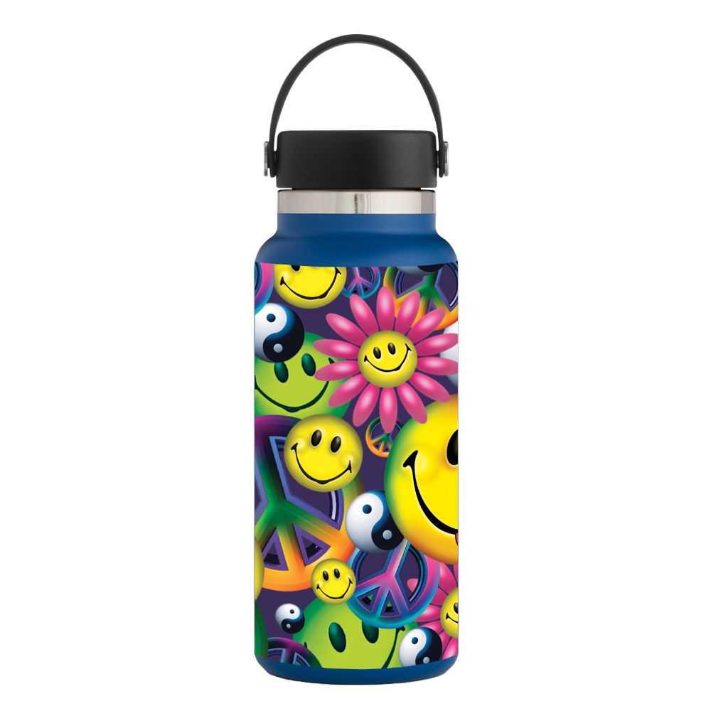 Picture of MightySkins HFWI32-Peace Smile Skin for Hydro Flask 32 oz Wide Mouth - Peace Smile