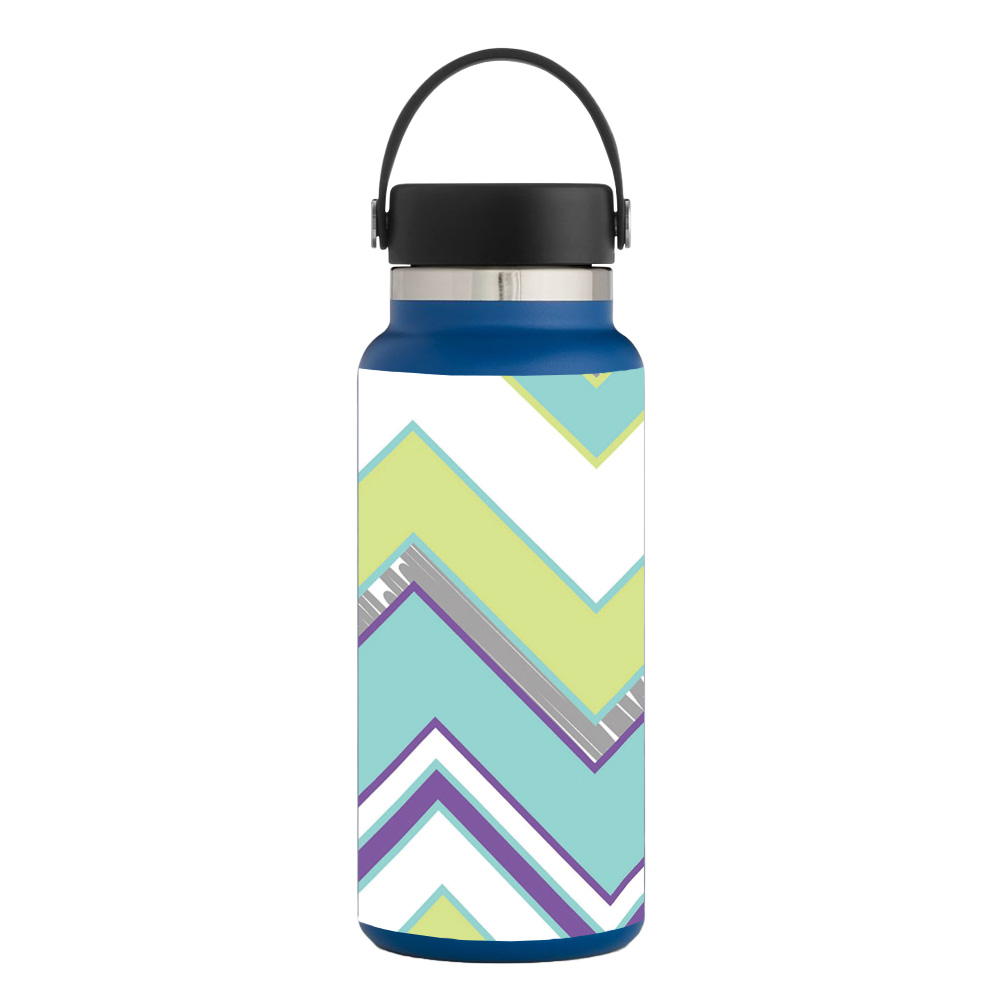 Picture of MightySkins HFWI32-Pastel Chevron Skin for Hydro Flask 32 oz Wide Mouth - Pastel Chevron