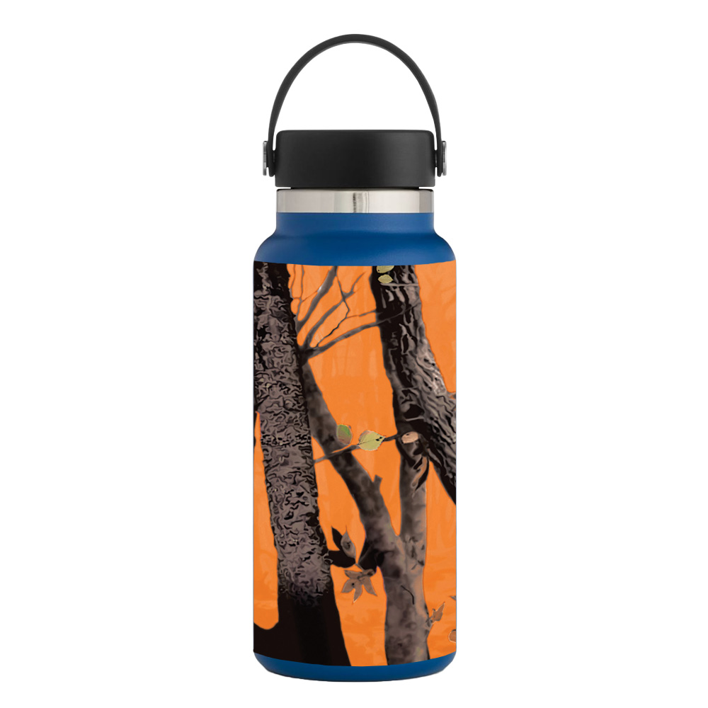 Picture of MightySkins HFWI32-Orange Camo Skin for Hydro Flask 32 oz Wide Mouth - Orange Camo