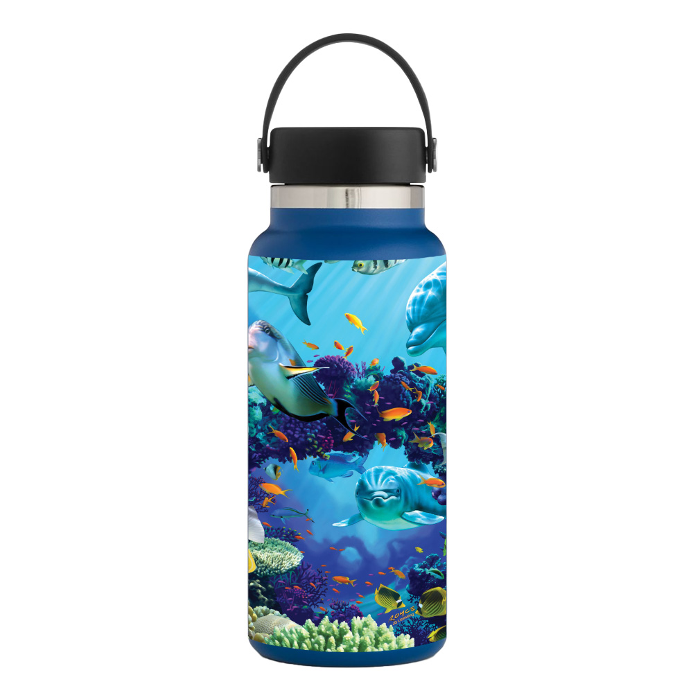 Picture of MightySkins HFWI32-Ocean Friends Skin for Hydro Flask 32 oz Wide Mouth - Ocean Friends