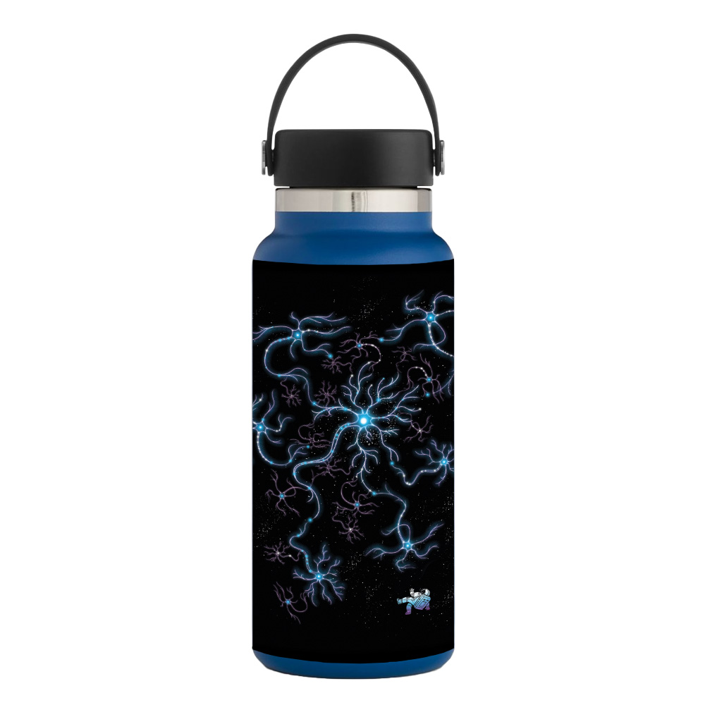 Picture of MightySkins HFWI32-Neuron Galaxy Skin for Hydro Flask 32 oz Wide Mouth - Neuron Galaxy