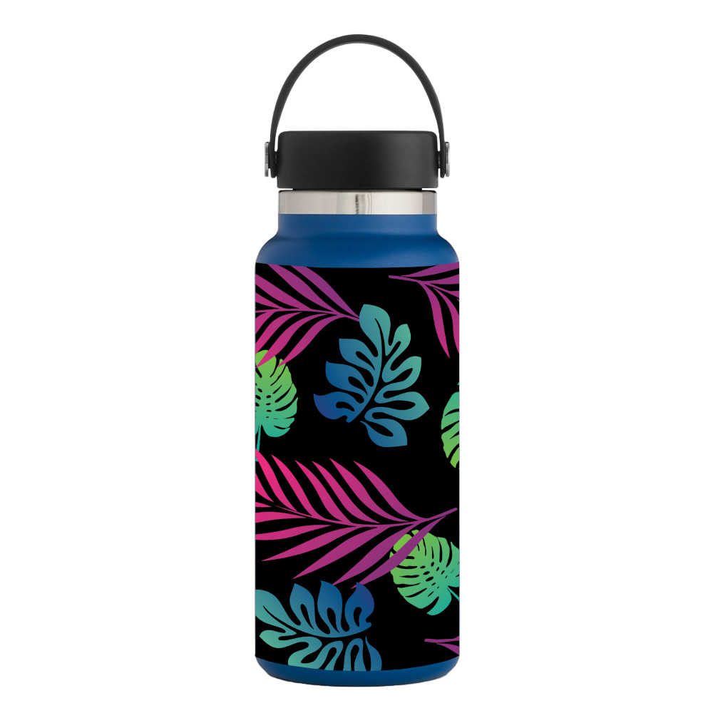 Picture of MightySkins HFWI32-Neon Tropics Skin for Hydro Flask 32 oz Wide Mouth - Neon Tropics