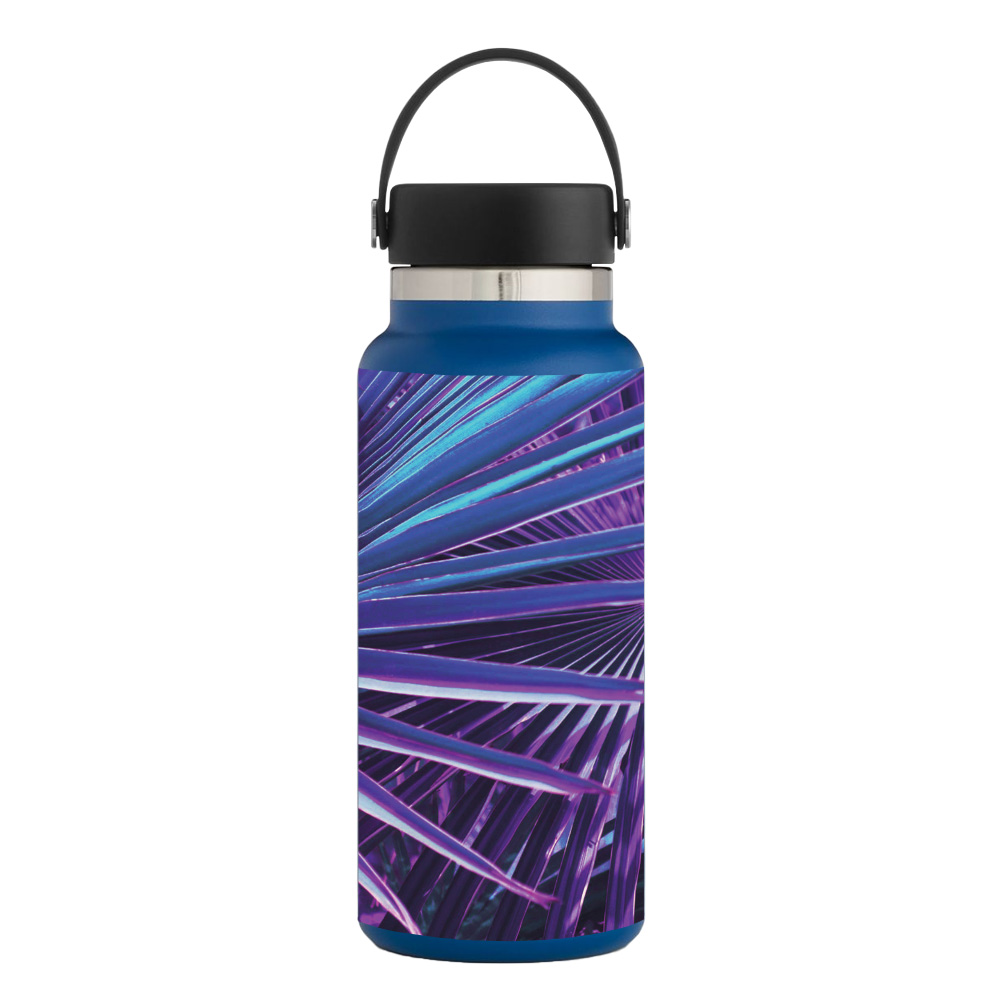 Picture of MightySkins HFWI32-Neon Palms Skin for Hydro Flask 32 oz Wide Mouth - Neon Palms