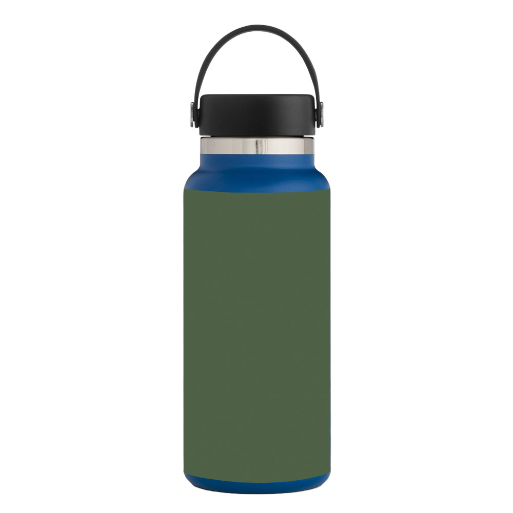 Picture of MightySkins HFWI32-Solid Olive Skin for Hydro Flask 32 oz Wide Mouth - Solid Olive