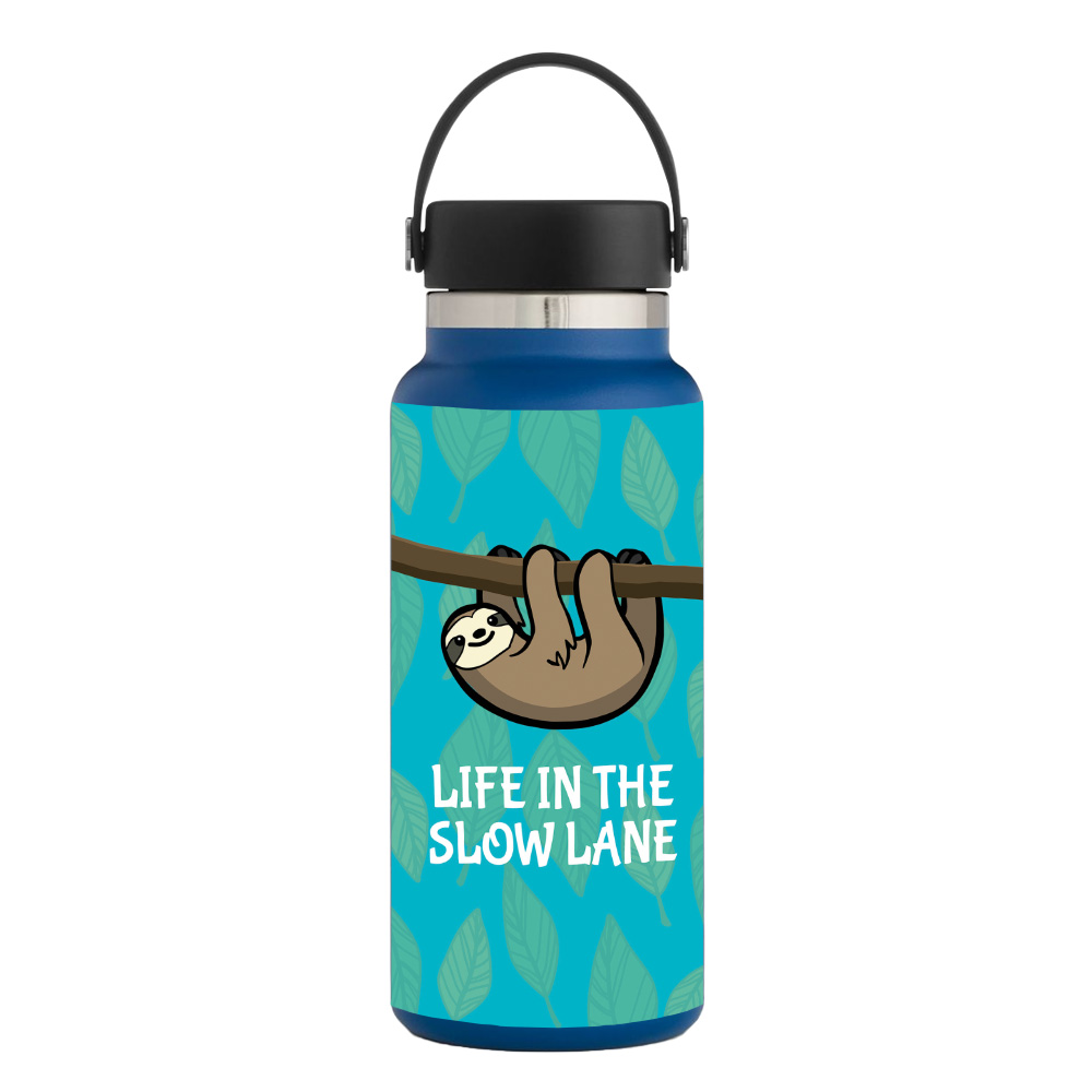 Picture of MightySkins HFWI32-Slow Sloth Skin for Hydro Flask 32 oz Wide Mouth - Slow Sloth