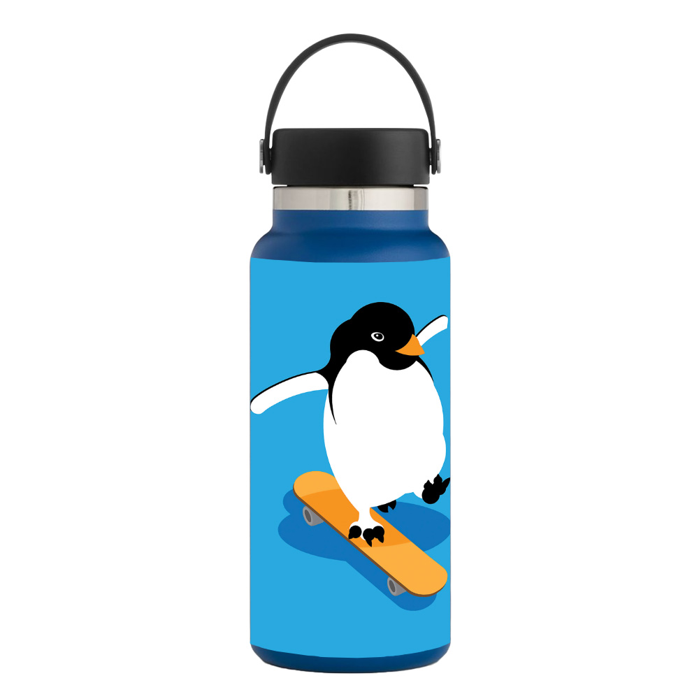 Picture of MightySkins HFWI32-Skater Penguin Skin for Hydro Flask 32 oz Wide Mouth - Skater Penguin