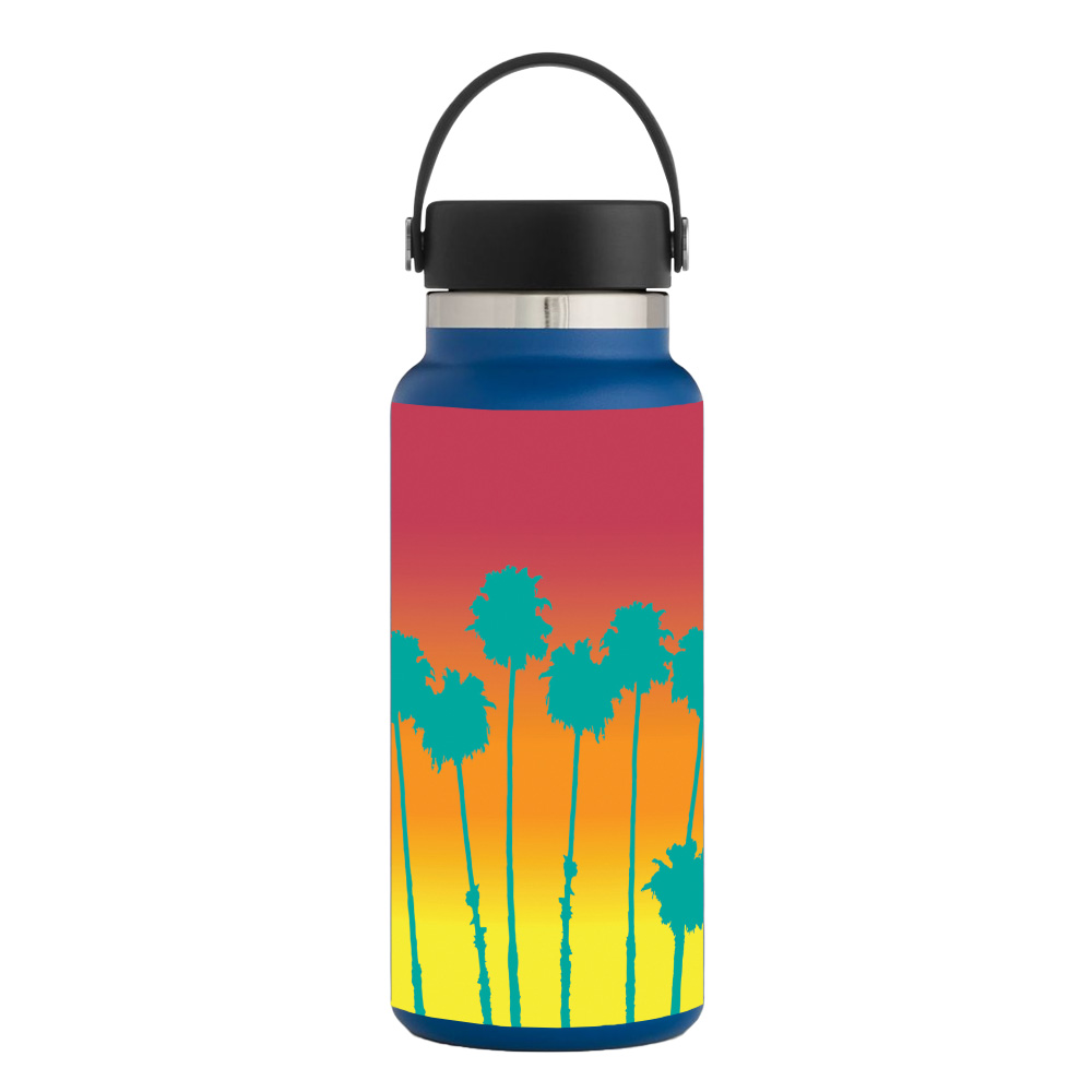Picture of MightySkins HFWI32-Sherbet Palms Skin for Hydro Flask 32 oz Wide Mouth - Sherbet Palms