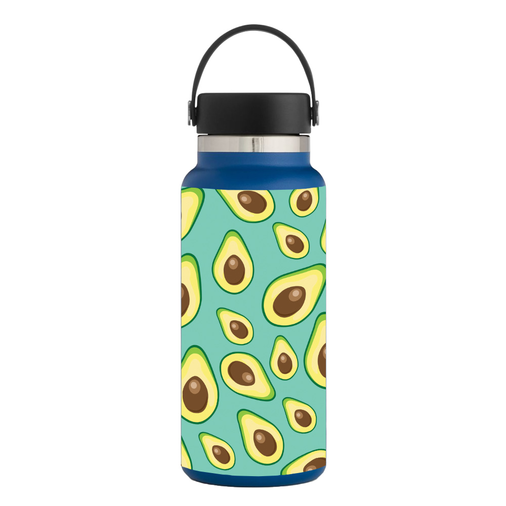 Picture of MightySkins HFWI32-Seafoam Avocados Skin for Hydro Flask 32 oz Wide Mouth - Seafoam Avocados