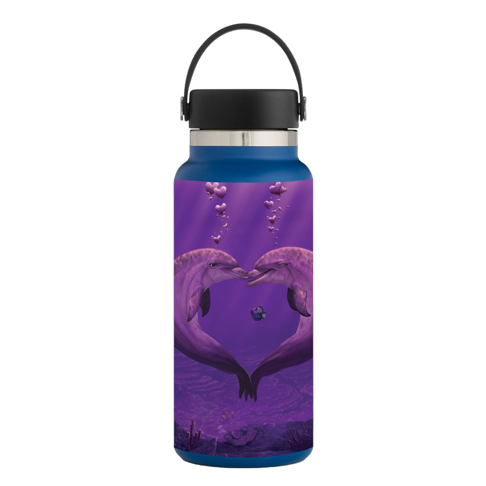 Picture of MightySkins HFWI32-Sea Of Hearts Skin for Hydro Flask 32 oz Wide Mouth - Sea of Hearts