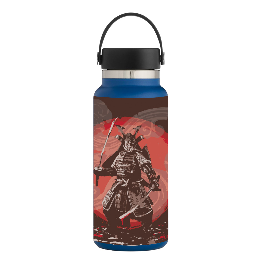 Picture of MightySkins HFWI32-Samurai Battle Skin for Hydro Flask 32 oz Wide Mouth - Samurai Battle