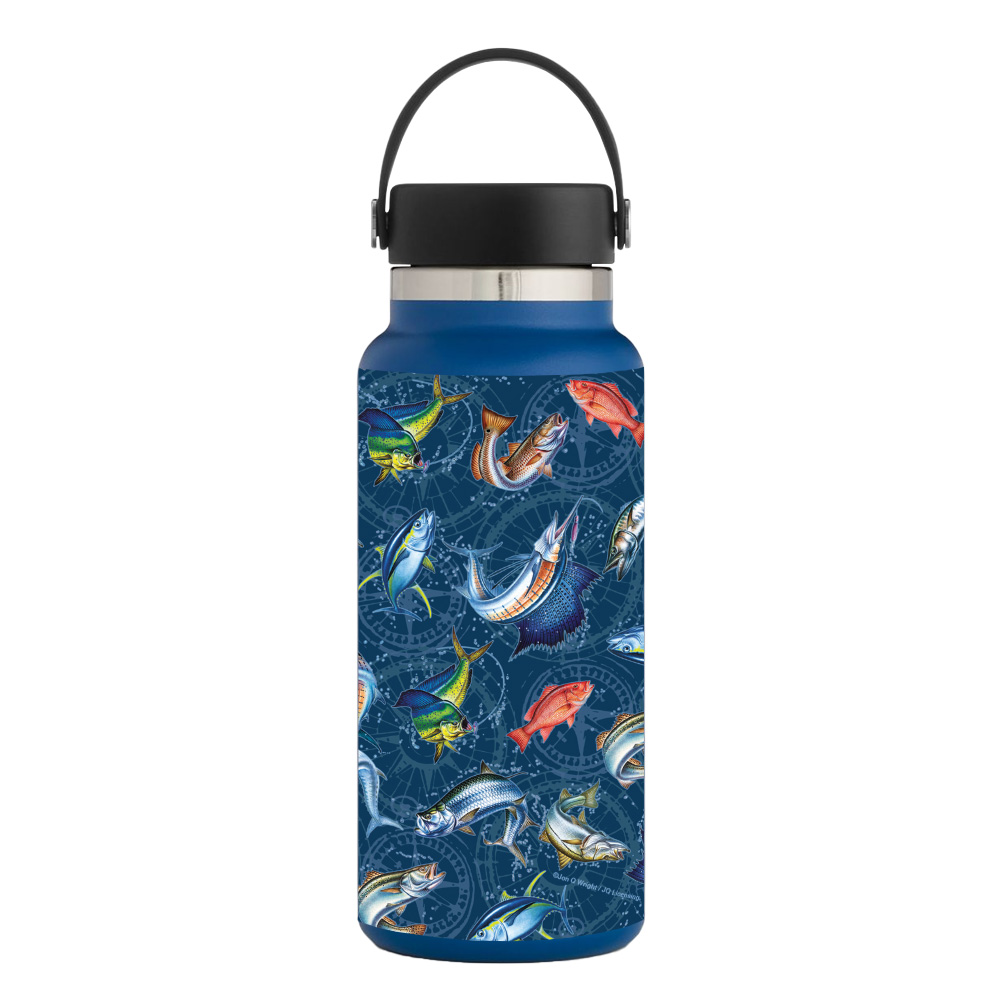 Picture of MightySkins HFWI32-Saltwater Compass Skin for Hydro Flask 32 oz Wide Mouth - Saltwater Compass