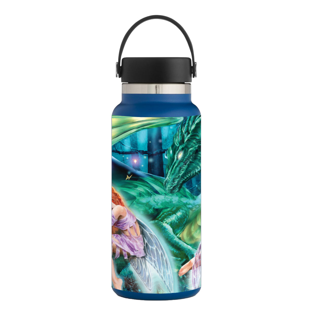 Picture of MightySkins HFWI32-Gemini Fairies Skin for Hydro Flask 32 oz Wide Mouth - Gemini Fairies