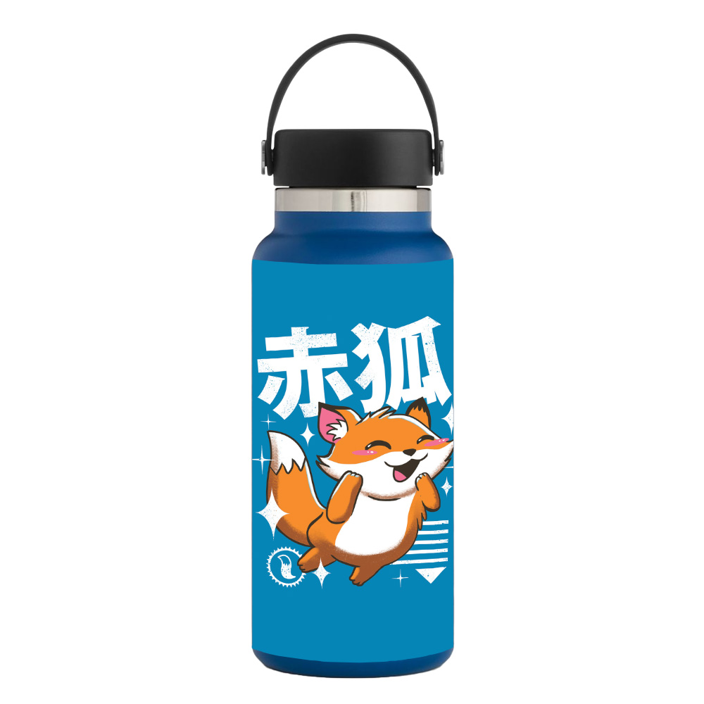 Picture of MightySkins HFWI32-Fox Kawaii Skin for Hydro Flask 32 oz Wide Mouth - Fox Kawaii