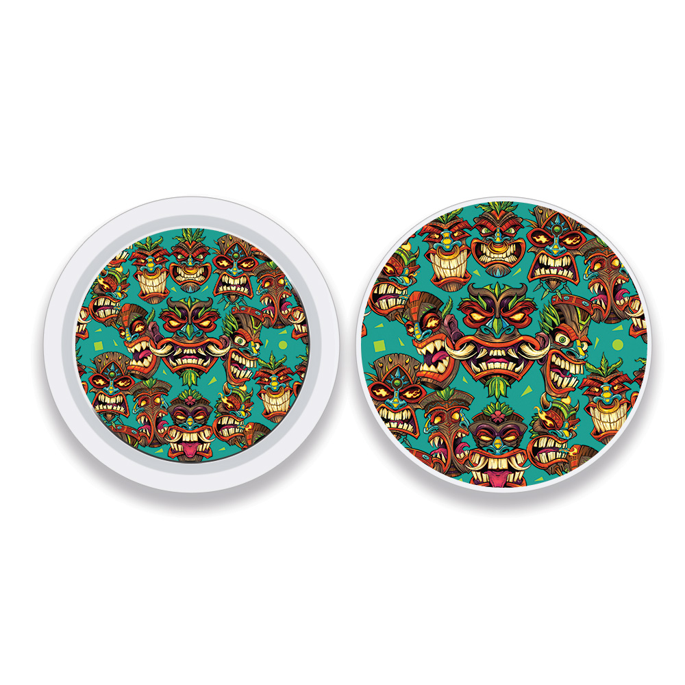 Picture of MightySkins APATAG-Crazy Tikis Skin Compatible with Apple AirTag Original 4 Pack of Skins - Crazy Tikis