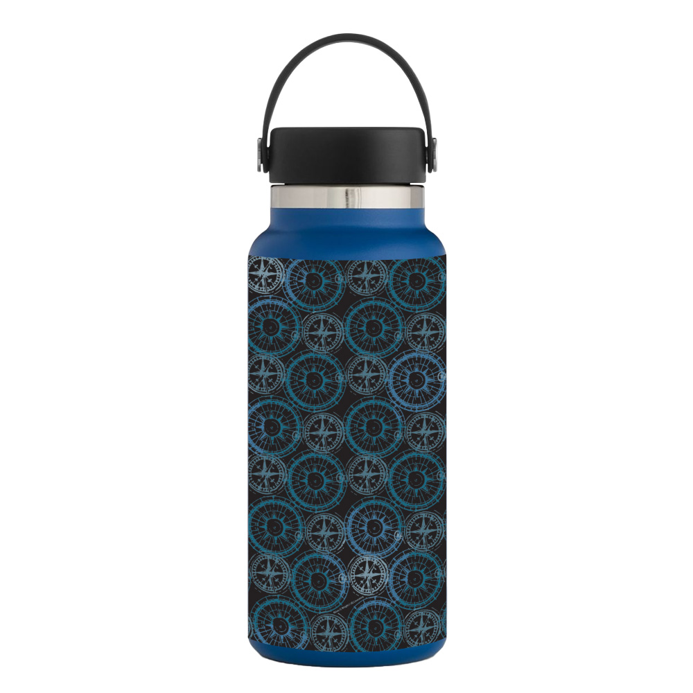Picture of MightySkins HFWI32-Compass Tile Skin for Hydro Flask 32 oz Wide Mouth - Compass Tile