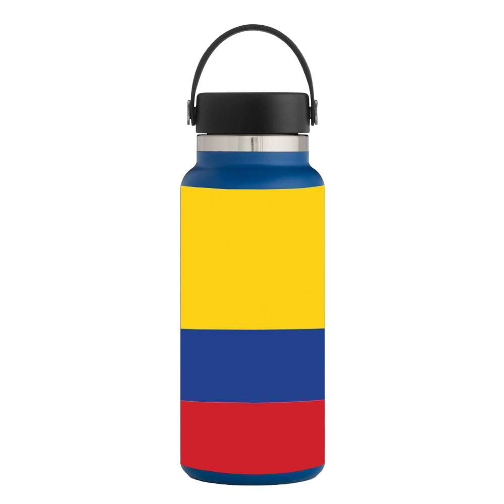 Picture of MightySkins HFWI32-Colombian Flag Skin for Hydro Flask 32 oz Wide Mouth - Colombian Flag
