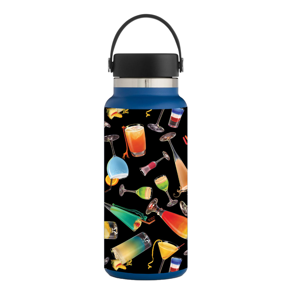 Picture of MightySkins HFWI32-Cocktail Therapy Skin for Hydro Flask 32 oz Wide Mouth - Cocktail Therapy