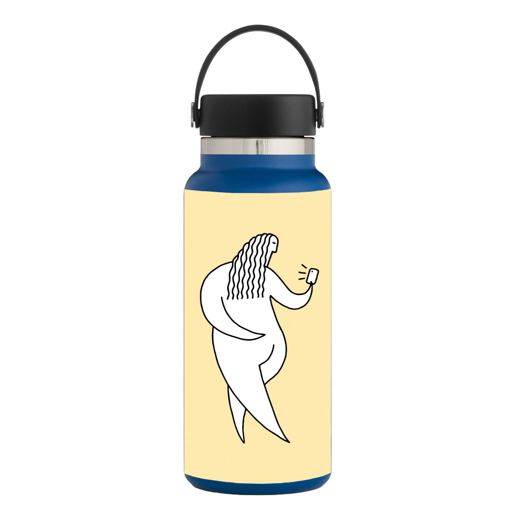 Picture of MightySkins HFWI32-Chubby Selfie Skin for Hydro Flask 32 oz Wide Mouth - Chubby Selfie