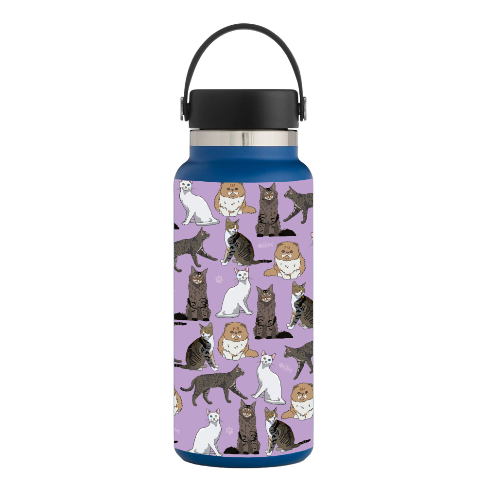 Picture of MightySkins HFWI32-Cat Chaos Skin for Hydro Flask 32 oz Wide Mouth - Cat Chaos