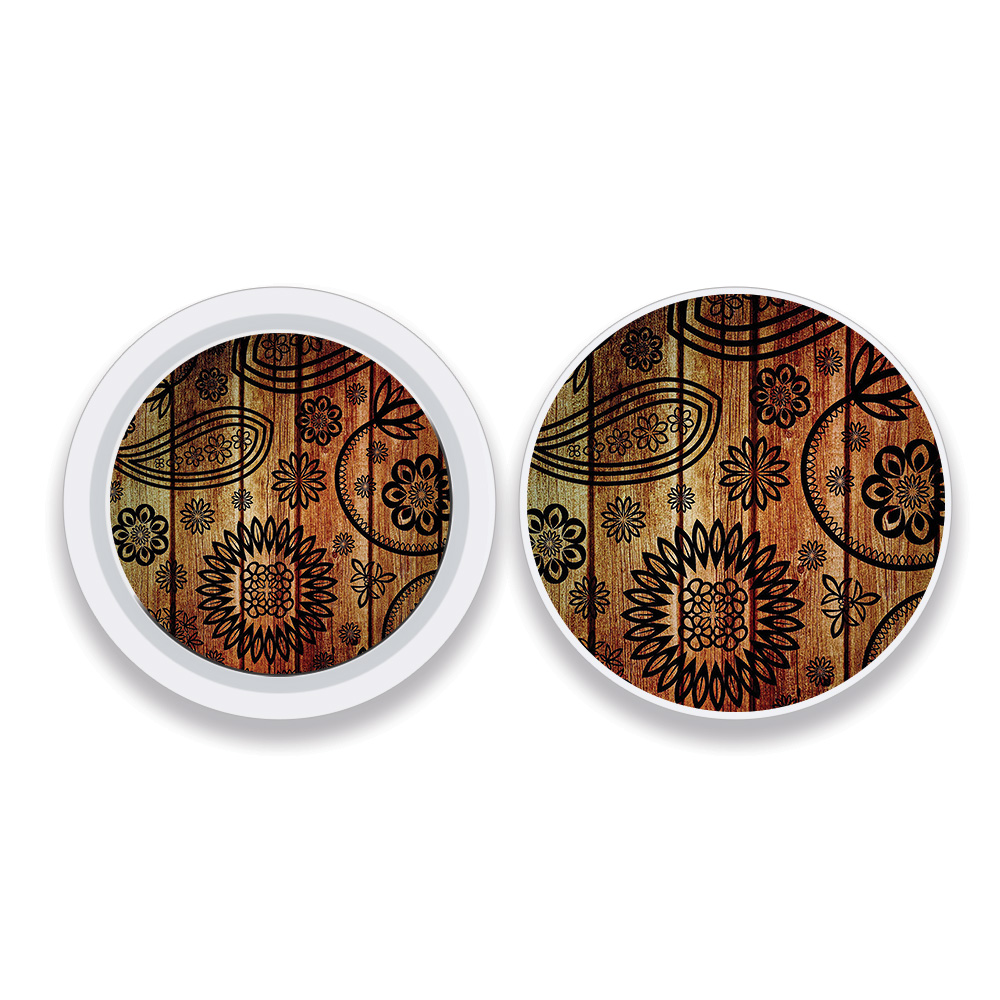 Picture of MightySkins APATAG-Wooden Floral Skin Compatible with Apple AirTag Original 4 Pack of Skins - Wooden Floral