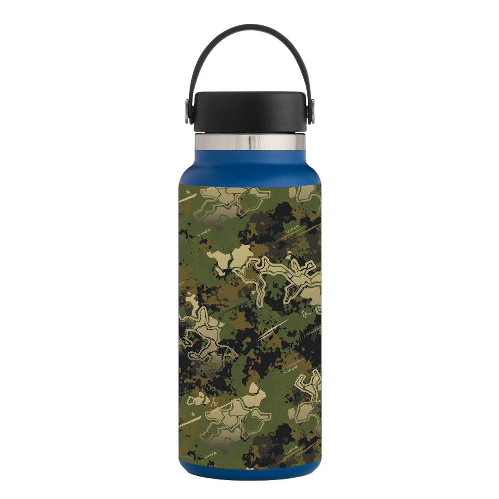 Picture of MightySkins HFWI32-Viper Woodland Skin for Hydro Flask 32 oz Wide Mouth - Viper Woodland